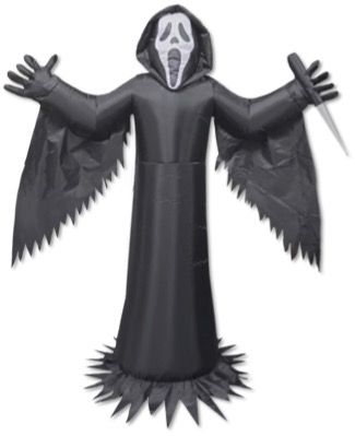 6 FT Ghost Face Lawn Light Up Inflatable by HalloweenStore.com