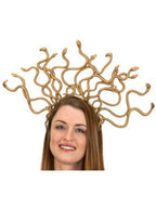 Gold Medusa Snake Headpiece Headband Costume Accessory by HalloweenStore.com