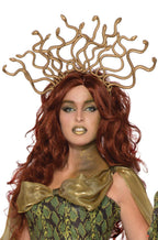 Gold Medusa Snake Headpiece Headband Costume Accessory by HalloweenStore.com
