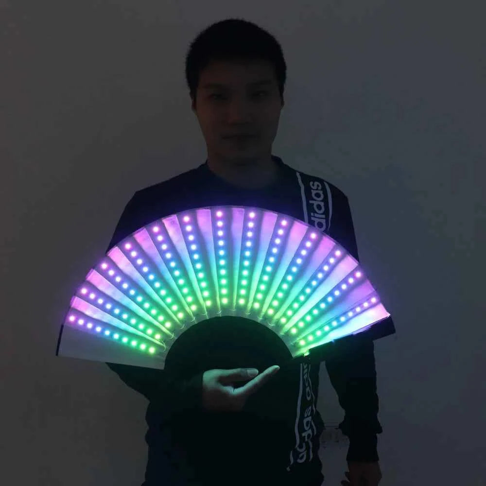 LED Fan Stage Performance Dancing Lights Fans Bar Nightclub EDM Fluorescent Party Performance Props Gift