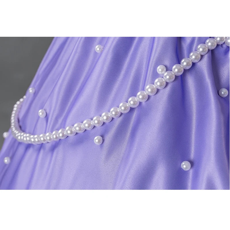 Princess Sofia Costume Set — Layered Dress, Crown & Necklace | Adult & Kids - Big Tim's Magic Emporium