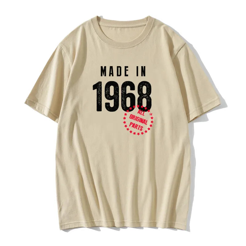 Funny T shirt Husband Birthday Gift 100% Cotton Retro TShirts 1965 1966 1967 1968 1969 Vintage Print Man Round Neck Clothes - Big Tim's Magic Emporium