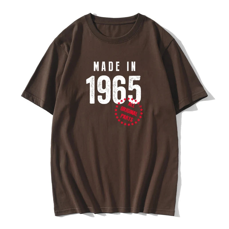 Funny T shirt Husband Birthday Gift 100% Cotton Retro TShirts 1965 1966 1967 1968 1969 Vintage Print Man Round Neck Clothes - Big Tim's Magic Emporium