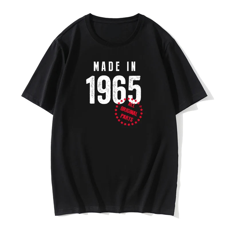 Funny T shirt Husband Birthday Gift 100% Cotton Retro TShirts 1965 1966 1967 1968 1969 Vintage Print Man Round Neck Clothes - Big Tim's Magic Emporium