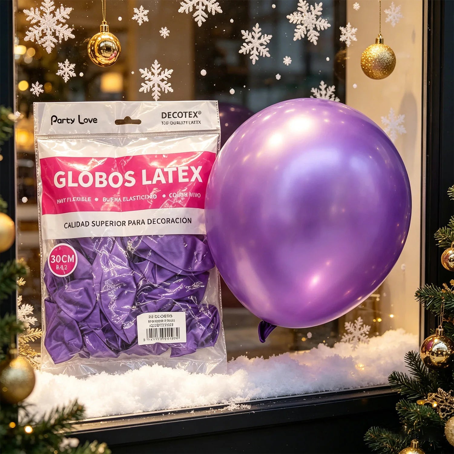 Party Love Latex Balloons 50cm Purple Chrome for Adults Birthday Party Decorations