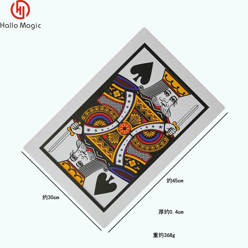 High Quality Pvc Material 1 PC Three Card Monte (Q, K) 45*30cm,Magic Tricks,Classic,Illusions,Stage Magic,Fun,Magic Show