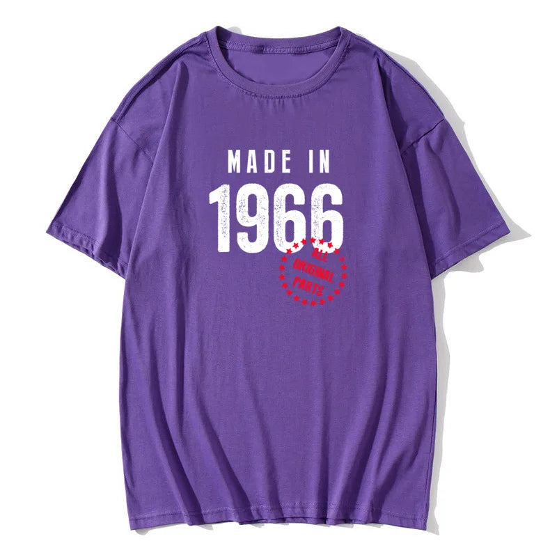 Funny T shirt Husband Birthday Gift 100% Cotton Retro TShirts 1965 1966 1967 1968 1969 Vintage Print Man Round Neck Clothes - Big Tim's Magic Emporium