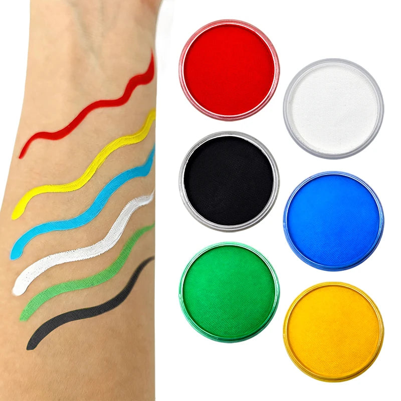 120g Extra-Large Capacity Single Color Face Body Paint Palette for Children Perfect for Clown Face Painting . - Big Tim's Magic Emporium