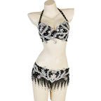 The Stardust Oasis Sirena – Deluxe Crystal & Beaded Belly Dance Bra & Belt 2-Piece Costume Set
