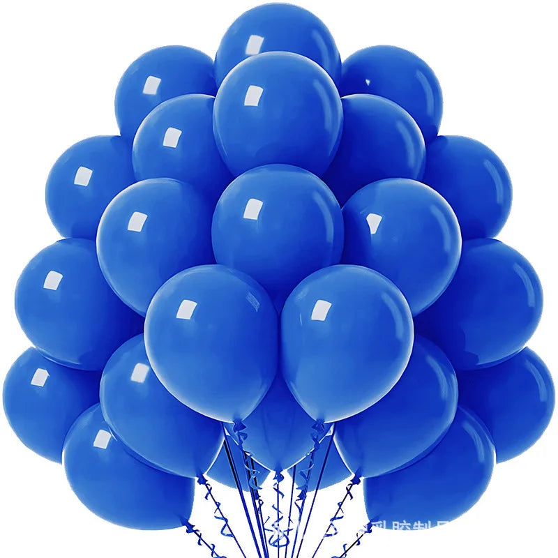 20pcs Pearl Latex Balloon Blue Helium Ball for Wedding Adult Birthday Party Baby Shower Graduation Chinese New Year Decoration