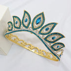 Crystal Bridal Tiara Crown – Vintage Queen Rhinestone Wedding Diadem in Gold or Silver