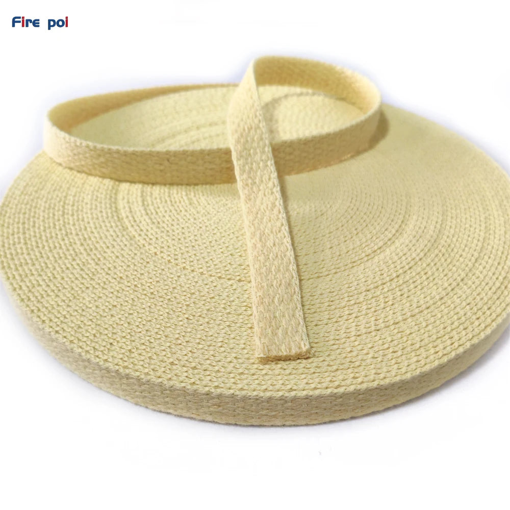 Fire Props Maker Material Flow Juggling Art Sideshow Performer Fire Poi Fire Sword 3/4'' Aramid Webbing 19*3mm Pure Kevlar Wick - Big Tim's Magic Emporium