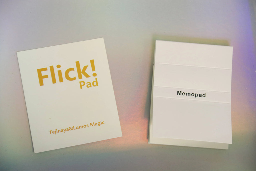 Flick Pad  Magician Memo Pad Close up Street Illusions Magic Tricks Props Comedy Gimmick Mentalism