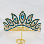 Crystal Bridal Tiara Crown – Vintage Queen Rhinestone Wedding Diadem in Gold or Silver