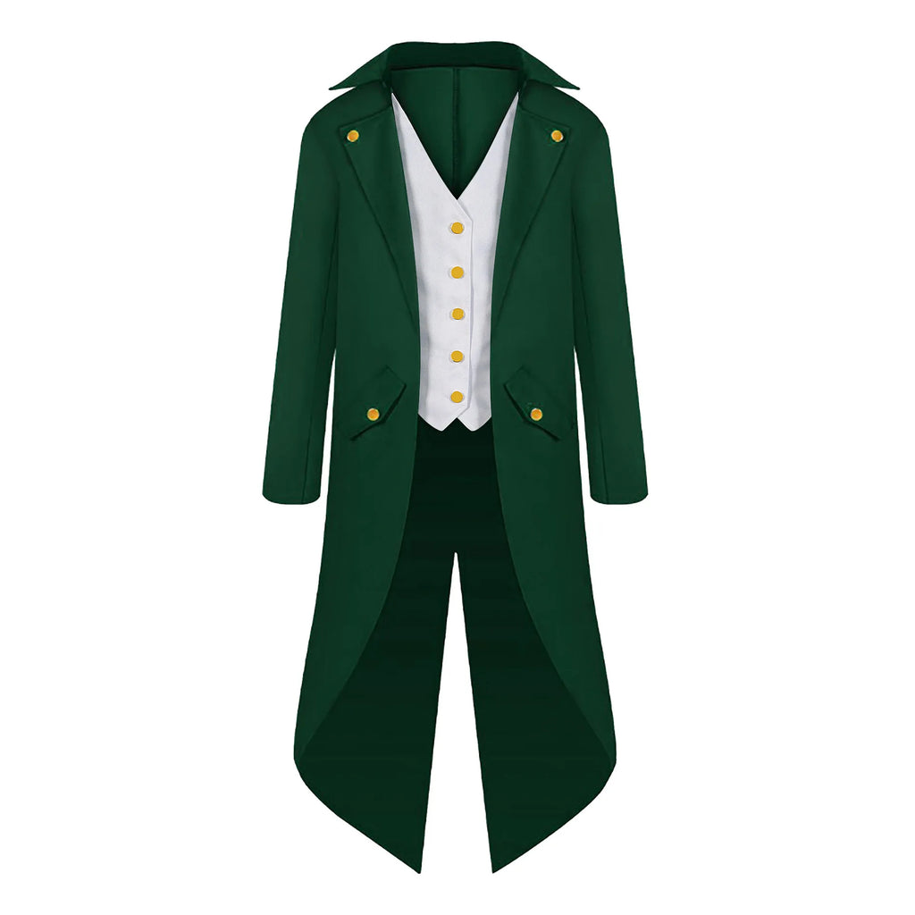 New Men's Dress Steam Tuxedo Suit Costume Magician Stage Show Conductor