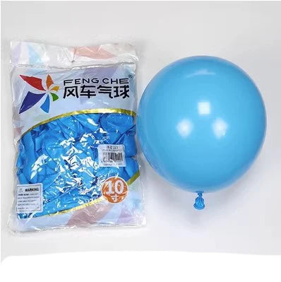 100pcs/bag 10 Inch Fengche Thickened Matte Color Round Latex Balloon for Birthday Wedding Balloons Decoration