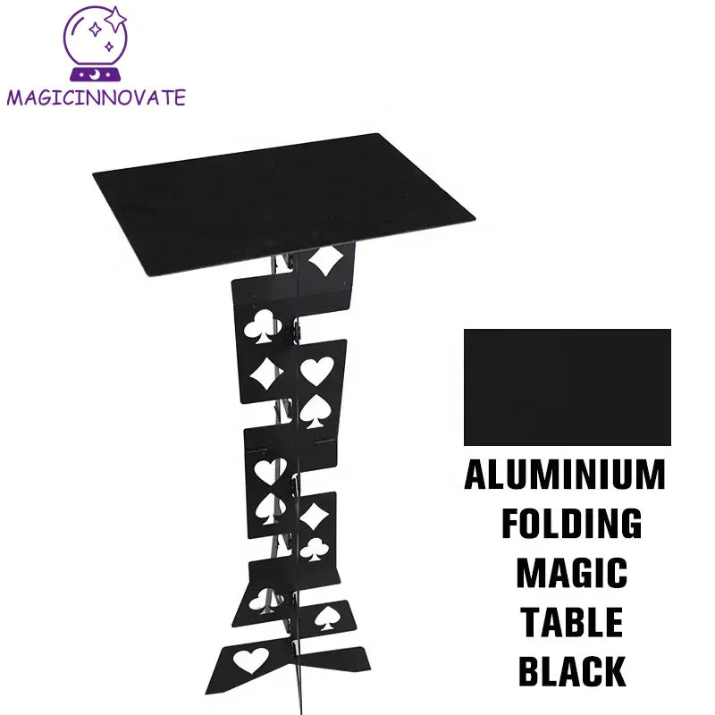 Aluminium Folding Magic Table Black Magic Trick Factory   Stage Magic Props Halloween Day  Magician Teaching Material