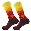 Men's Funny Socks Fine Paragraph Diamond Pattern Argyle Three-dimensional Tube Geometric Funny Large Size Combed Cotton - Big Tim's Magic Emporium