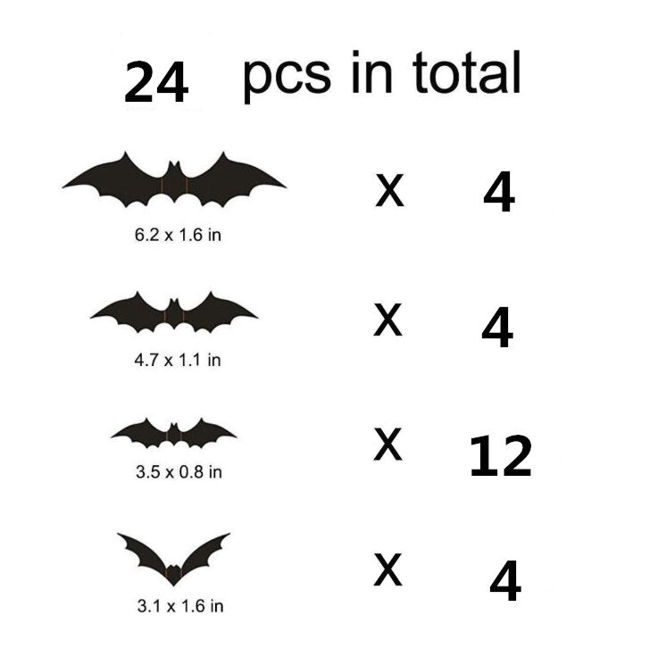 3D Bat Wall Stickers
