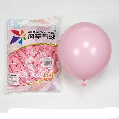 100pcs/bag 10 Inch Fengche Thickened Matte Color Round Latex Balloon for Birthday Wedding Balloons Decoration