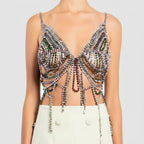 Dazzling Crystal Tassel Chest Chain & Bikini Bra Body Jewelry