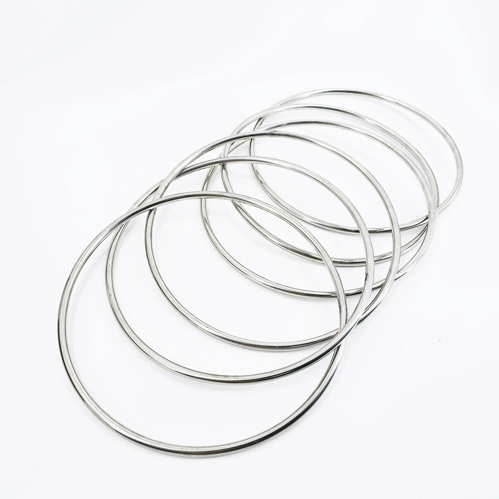 Six Connected Rings Kit 6 Linking Rings with Magnet Steel Pipe Diameter 31cm Street Magic Tricks Magic Props - Big Tim's Magic Emporium