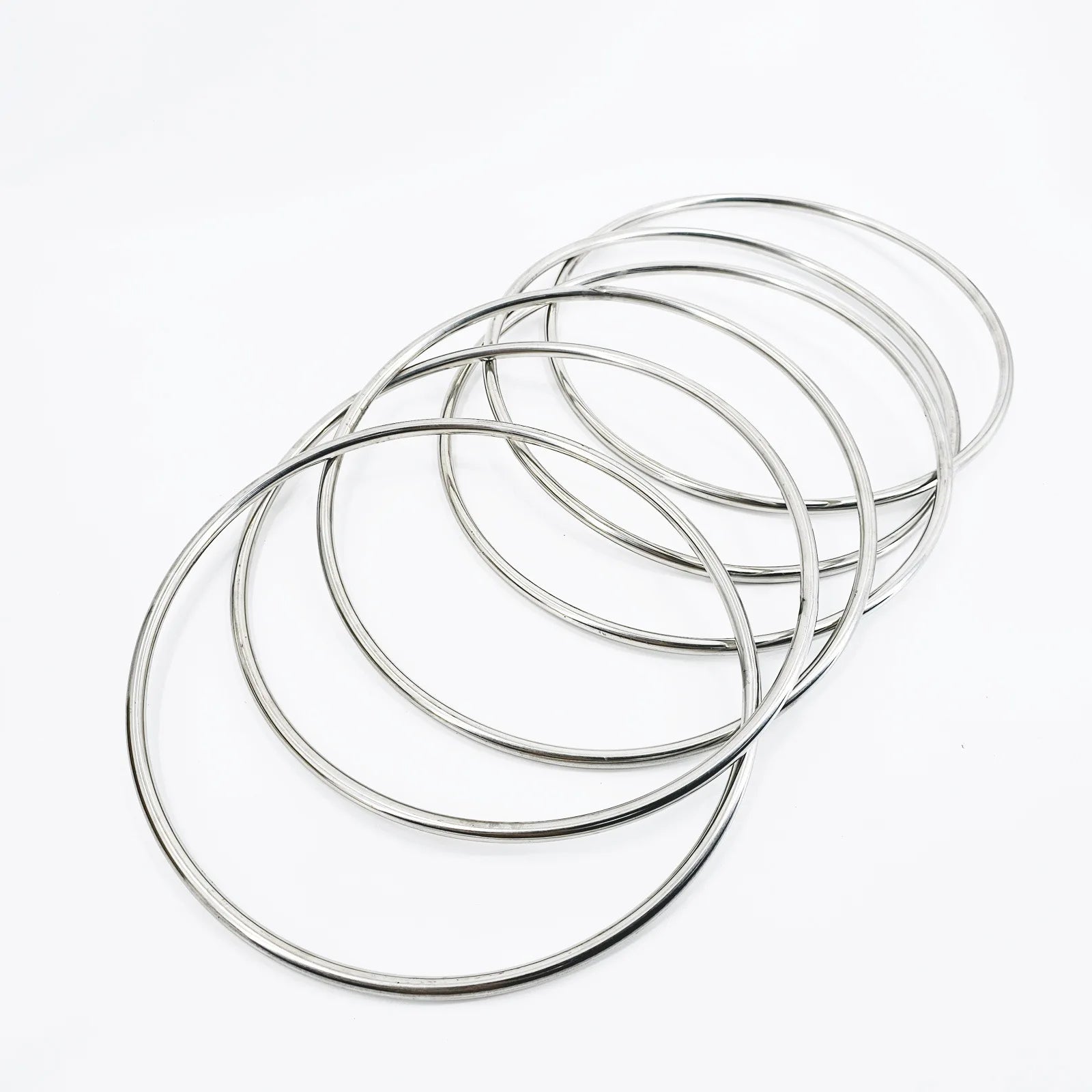 Six Connected Rings Kit 6 Linking Rings with Magnet Steel Pipe Diameter 31cm Street Magic Tricks Magic Props