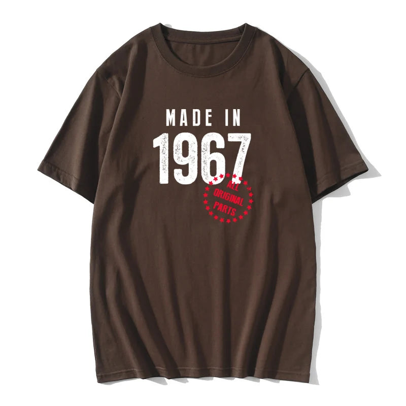 Funny T shirt Husband Birthday Gift 100% Cotton Retro TShirts 1965 1966 1967 1968 1969 Vintage Print Man Round Neck Clothes - Big Tim's Magic Emporium