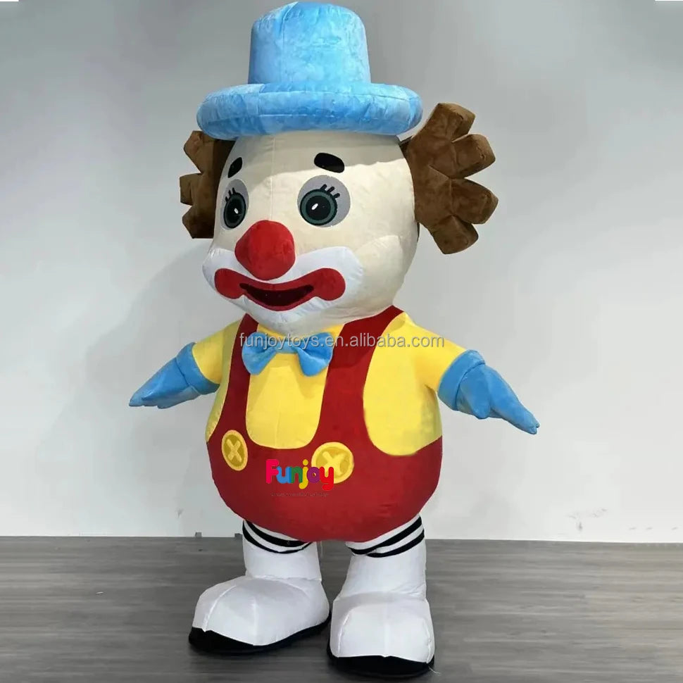 New Inflatable Adult Circus Clown Mascot Costume  Colorful Dance-Performance Outfit for Professional Clowns & Event Performers