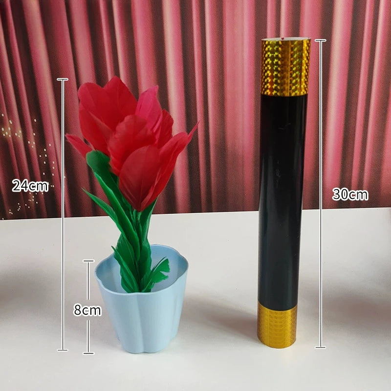 1Set Magic Wand Turns Into Four Flower Cane to Flowers Magic Tricks Stage Wand Magia Mentalism Illusion Gimmick Props Magician
