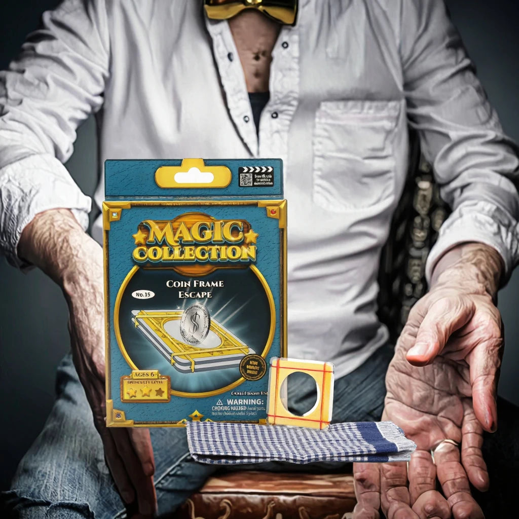 Hot Sale MOFARI Customizable Plastic Coin Case Disappearing Feature Instructions Included for Close-up Magic Tricks-Unisex for