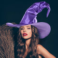 Faux Leather Halloween Witch Hat by Madeline Love