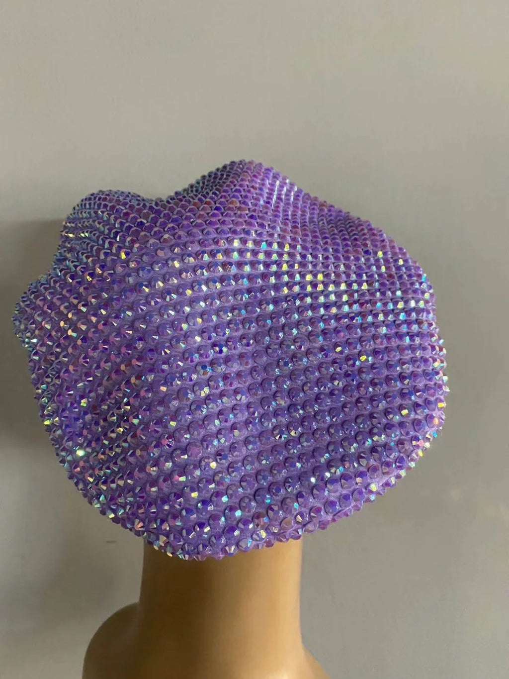 Full Rhinestone Embellished Glamour Beret Hat Stage Accessory