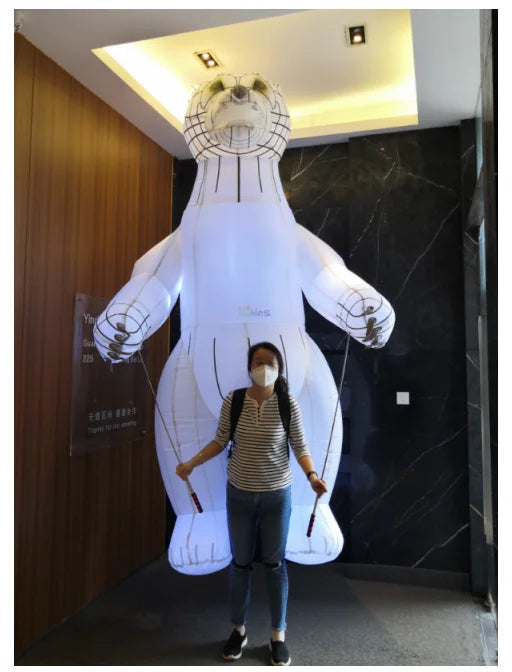 Carnival Attractive Giant Inflatable Polar Bear Costume Advertising Parade Lighted Butterfly Walking Costume for Party Event