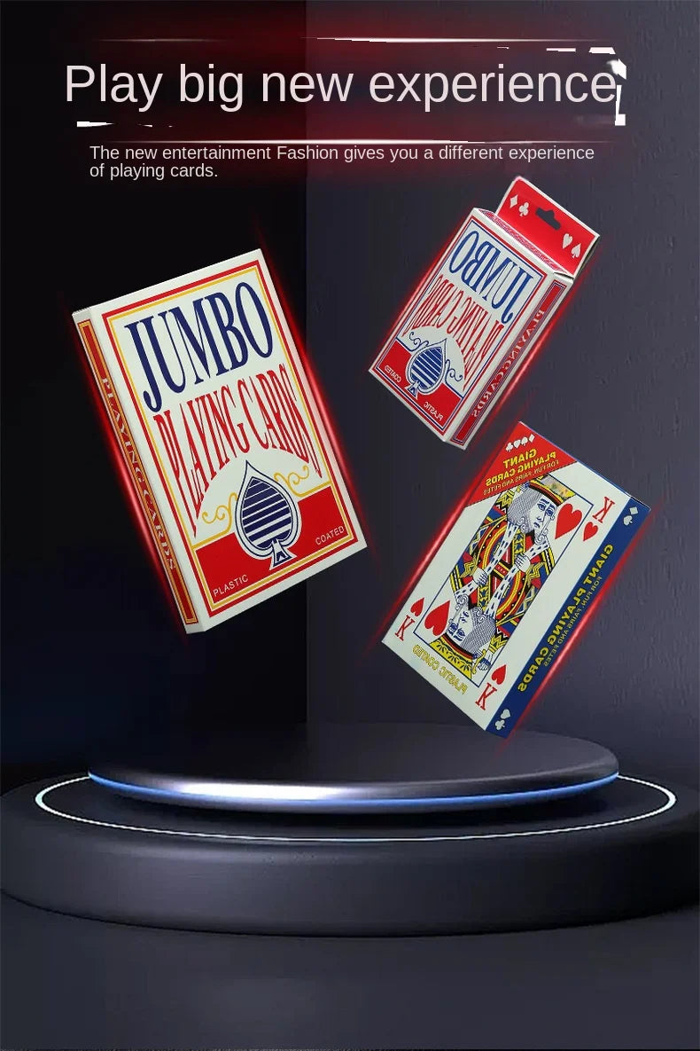 Super Large Creative Jumbo Poker Playing Cards Popular Funny Wedding Entertainment Game Accessory Casino Party Decorations - Big Tim's Magic Emporium