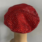 Full Rhinestone Embellished Glamour Beret Hat Stage Accessory