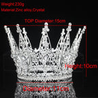 Bridal Rhinestone Tiara Crown for Weddings, Prom & Pageants