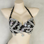 The Stardust Oasis Sirena – Deluxe Crystal & Beaded Belly Dance Bra & Belt 2-Piece Costume Set
