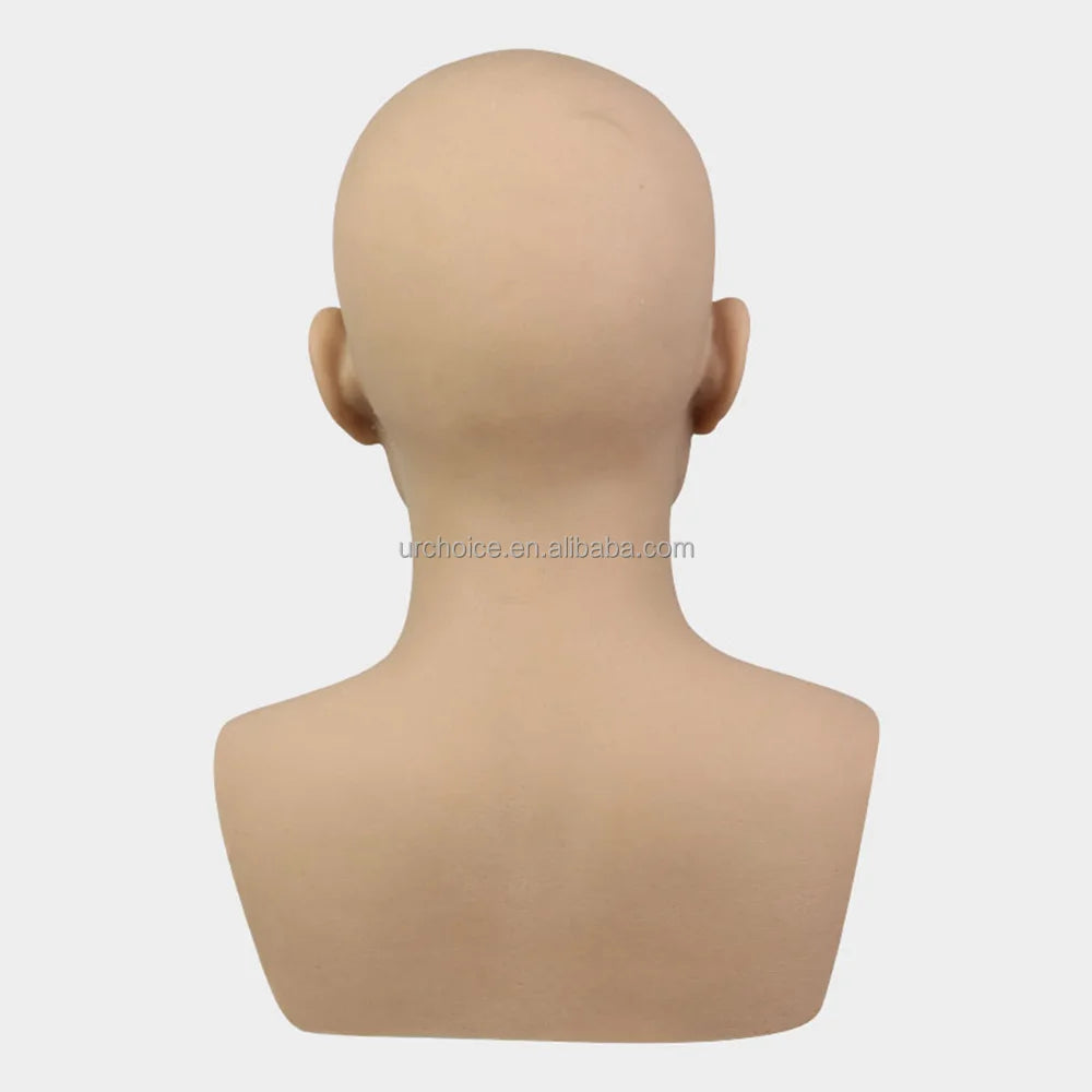 Urchoice  Customized Head Cover Make-up Silicone Male Mask for Crossdresser Cosplay Costume Drag Queen Party