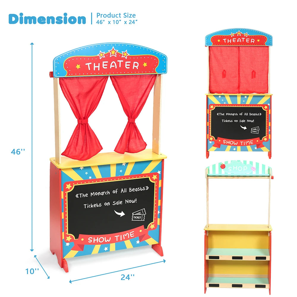 Sales Counter Toy for Preschool Early Education Pretend Play Children's Puppet Theater and Role-Play Props Montessori Play Set