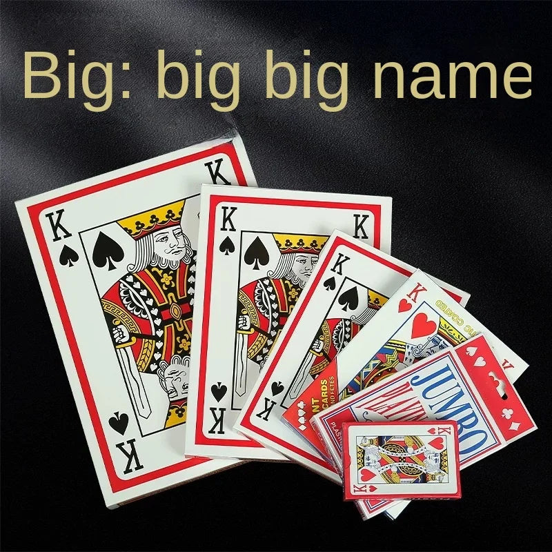 Super Large Creative Jumbo Poker Playing Cards Popular Funny Wedding Entertainment Game Accessory Casino Party Decorations - Big Tim's Magic Emporium