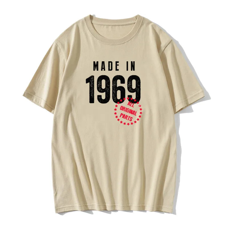 Funny T shirt Husband Birthday Gift 100% Cotton Retro TShirts 1965 1966 1967 1968 1969 Vintage Print Man Round Neck Clothes - Big Tim's Magic Emporium