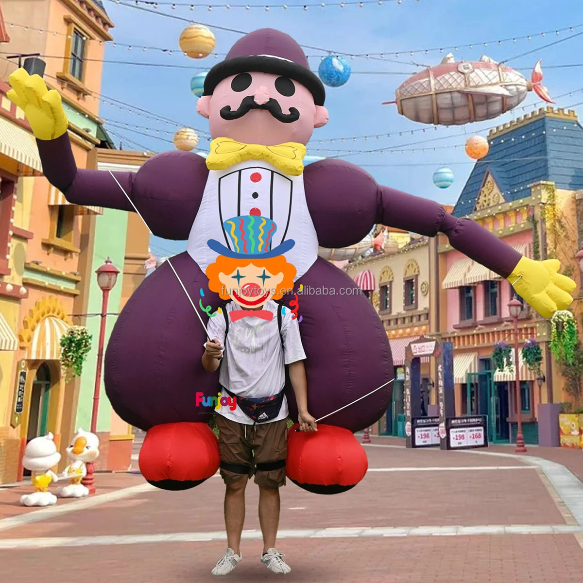 3/3.5m High Inflatable Clown Cartoon Puppet Suit Carnival Parade & Festival Decoration Essential