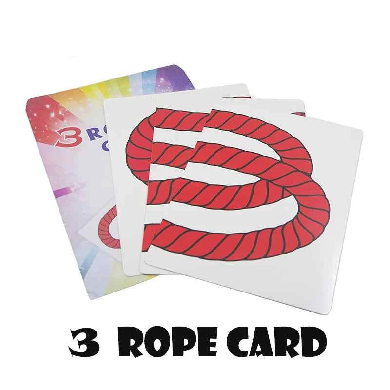 3 Rope Card Trick (JUMBO) Magic Tricks Magician Close Up Illusions Gimmick Props Accessories Comedy Mentalism Magia