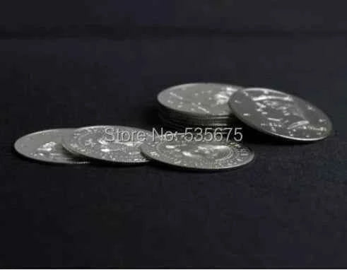 Palming Coins(Half Dollar Version)- Metals,super thin,10pcs,magic trick,gimmick,accessories,mentalism. classic toys