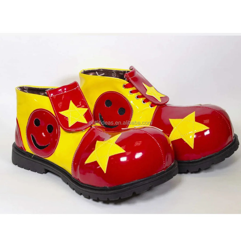 New With Box Unisex Men Trendy Dress Witch Magic Clown Shoes Halloween Party Shoes Circus Fancy Dress Burlesque Clown Shoes - Big Tim's Magic Emporium