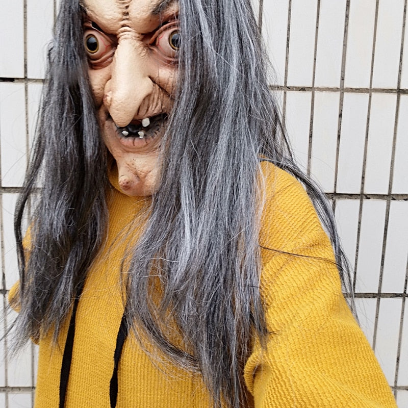 Scary Old Witch Mask for Halloween
