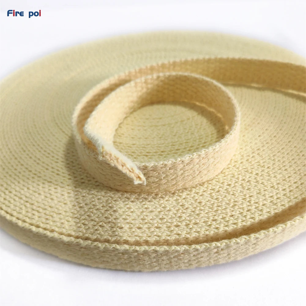 Fire Props Maker Material Flow Juggling Art Sideshow Performer Fire Poi Fire Sword 3/4'' Aramid Webbing 19*3mm Pure Kevlar Wick - Big Tim's Magic Emporium