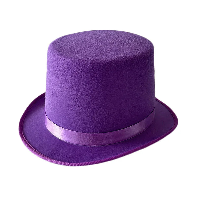 Stylish Top Hat for Adults Magician & Gentleman Formal Costume for Halloween Party & Cosplay Elegant Festive Party Hat