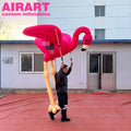 Free Printing Inflatable Mascot Puppet Adults Size Inflatable Puppet Costume Pink Color Inflatable Flamingo Puppet